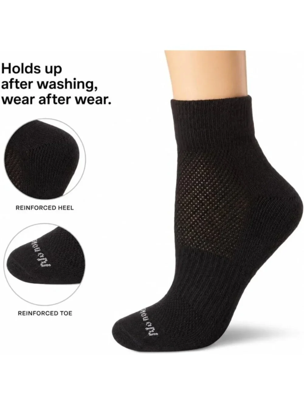 Cushioned Mesh Quarter Ankle Socks for Women - Premium Comfort & Breathability